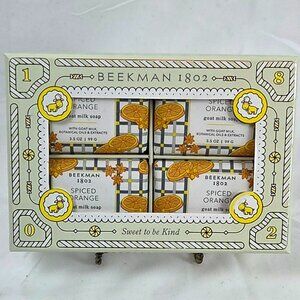 Beekman 1802 Spiced Orange Goat Milk Soap Gift Set (4 Bars)NIB